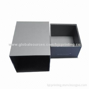 Display box, with logo embossing and debossing